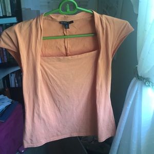 Lafayette 148 peach square neck top